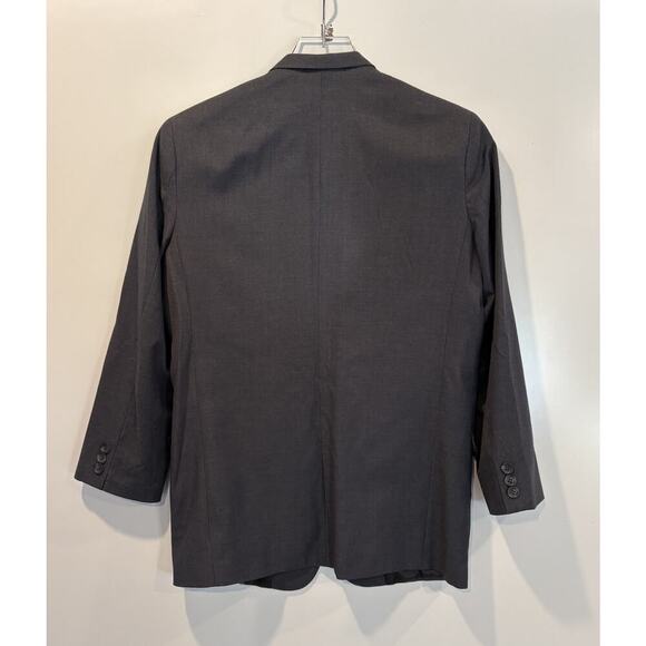 Calvin Klein Gray Wool Blend Blazer Suit Separate Jacket Womens Size 18 - Picture 2 of 5